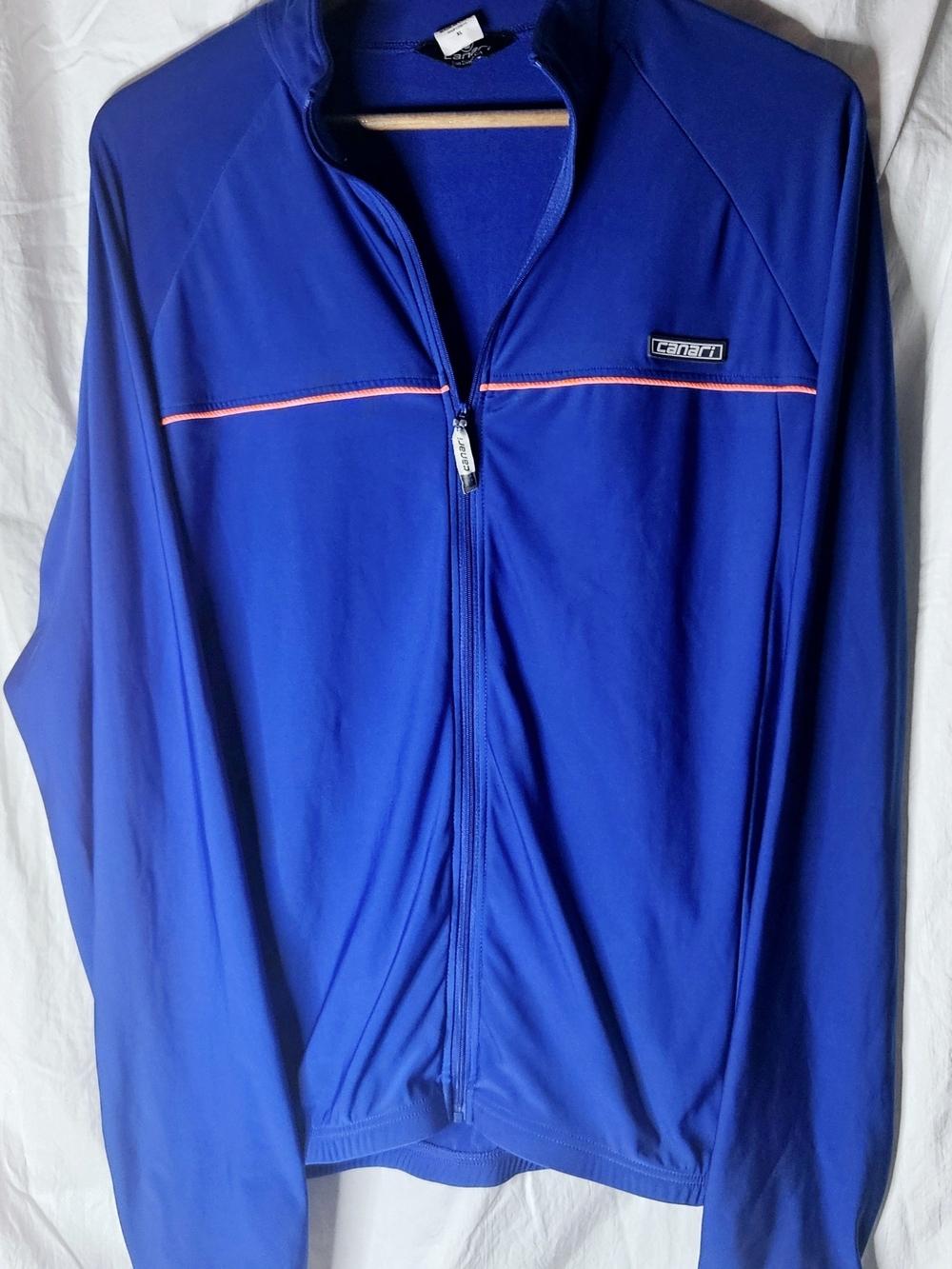 Canari Blue Full-Zip Cycling Jacket Water Bottle